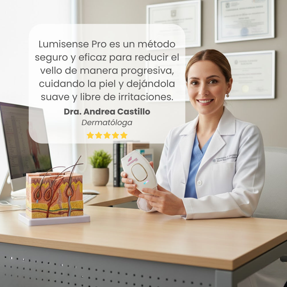 LUMISENSE PRO™ | DESPÍDETE DEL VELLO NO DESEADO CON TECNOLOGÍA LÁSER EN SEGUNDOS