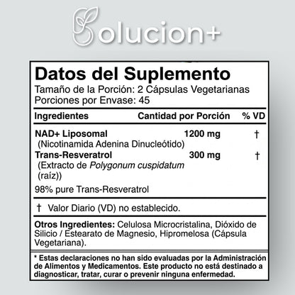 NAD+ Resveratrol® - Regeneración, Energía y Bienestar